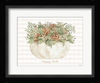 Happy Fall Pumpkin Floral Fine Art Print