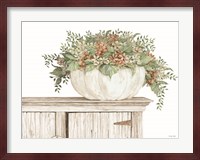 Fall Floral Pumpkin (white) Fine Art Print