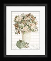 Fall Floral with Pumpkins I Fine Art Print