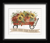 Pick Your Own Pumpkins Wagon Fine Art Print