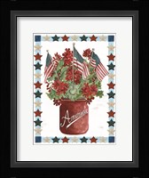 Patriotic Flowers Framed Print