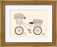 Spring Flower Bike Sketch Fine Art Print