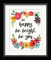 Words and Petals IV Framed Print