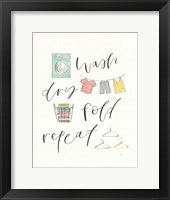 Wash Dry Fold Repeat V Framed Print