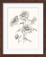 Farm Nostalgia Flowers I Dark Gray Fine Art Print