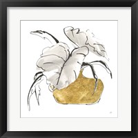 Delicate Gilded Vase II Framed Print