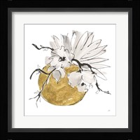 Delicate Gilded Vase I Framed Print