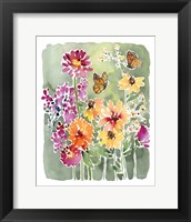 Monarchs and Blooms Framed Print