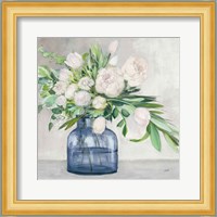 Spring Bouquet Indigo Fine Art Print