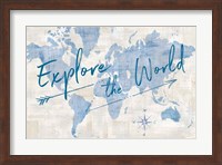 World Map Collage Explore Fine Art Print