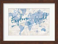 World Map Collage Explore Fine Art Print