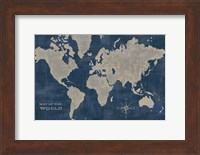 World Map Collage Deep Fine Art Print