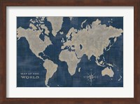 World Map Collage Deep Fine Art Print