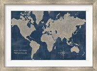 World Map Collage Deep Fine Art Print