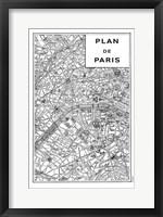 Inverted Paris Map Fine Art Print