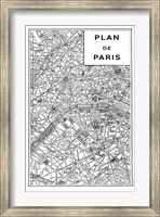 Inverted Paris Map Fine Art Print