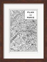 Inverted Paris Map Fine Art Print