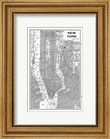 Inverted New York Map Fine Art Print