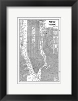 Inverted New York Map Fine Art Print
