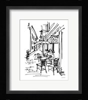 Cafe Sketch II Framed Print