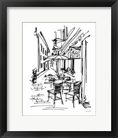 Cafe Sketch II Framed Print