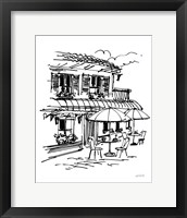 Cafe Sketch I Framed Print