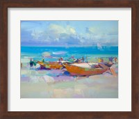 Boats On The Shore Fine Art Print