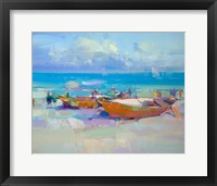 Boats On The Shore Fine Art Print