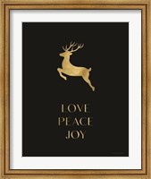 Love, Peace, Joy Reindeer Fine Art Print