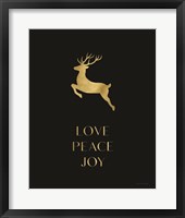 Love, Peace, Joy Reindeer Fine Art Print