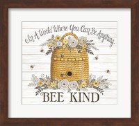 Bee Kind Bee Hive Fine Art Print