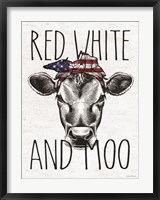 Red, White and Moo Fine Art Print