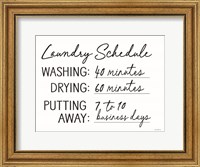 Laundry Schedule Fine Art Print
