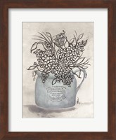 Sketchy Floral Enamel Pot Fine Art Print