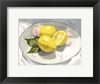 Lemons on a Plate I Fine Art Print