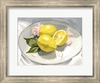 Lemons on a Plate I Fine Art Print
