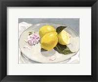Lemons on a Plate II Fine Art Print