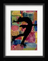 Patchwork Athlete III Framed Print