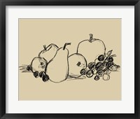Graphite Fruit II Framed Print