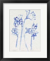 Inky Daffodils I Framed Print