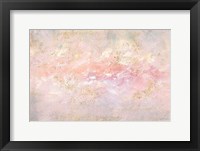 Through Fog Blush and Gold Framed Print