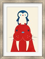 Penguin and Walrus Fine Art Print