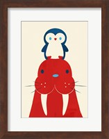 Penguin and Walrus Fine Art Print