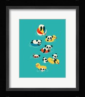 Tubing Pandas Fine Art Print