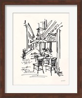 Cafe Sketch II on Cream Fine Art Print