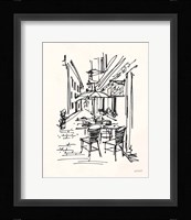 Cafe Sketch II on Cream Fine Art Print
