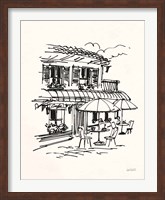 Cafe Sketch I Cream Fine Art Print