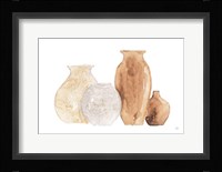 Neutral Vases III Framed Print