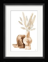 Vase Gray Bunny Tail Framed Print
