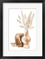 Vase Gray Bunny Tail Framed Print